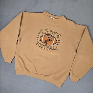 Vintage 90s US Army Football Sweatshirt Mens XL Embroidered Top Threads USA Made